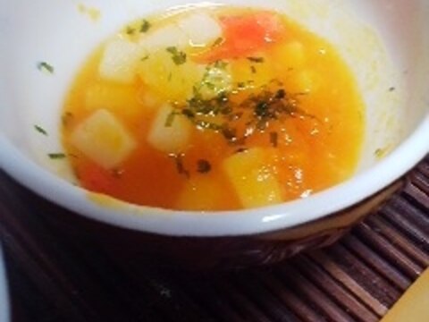 離乳食★かぼちゃの根菜スープ